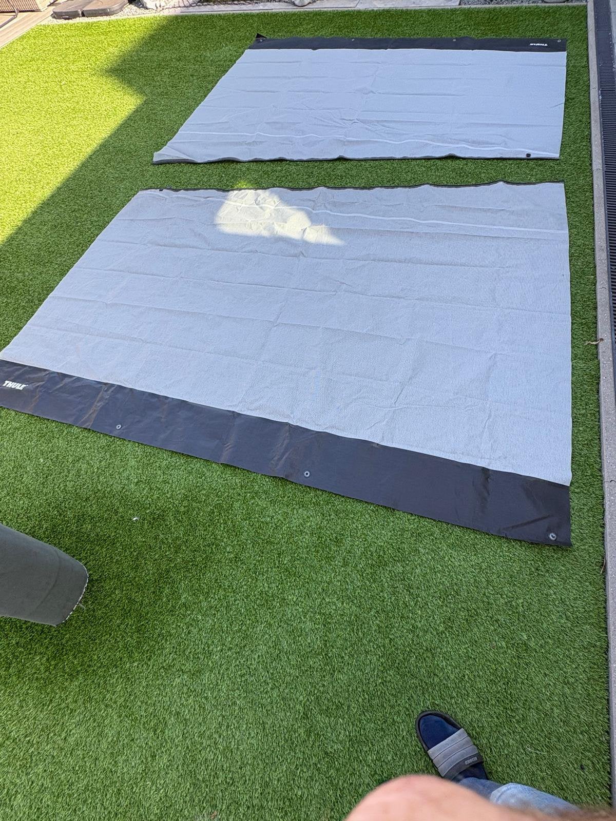 2 Thule sun blockers voor luifel van 3 meter uitval, Enlèvement ou Envoi, Comme neuf, Thule