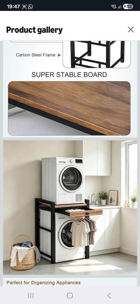 Wasmachine stapel rek nieuw nog in de doos, Ophalen, Zo goed als nieuw