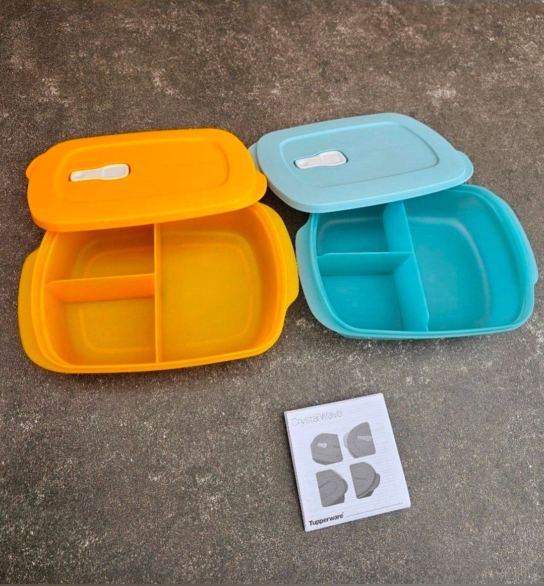 Tupperware 2 crystalwave vakjesdozen, Ophalen of Verzenden, Nieuw
