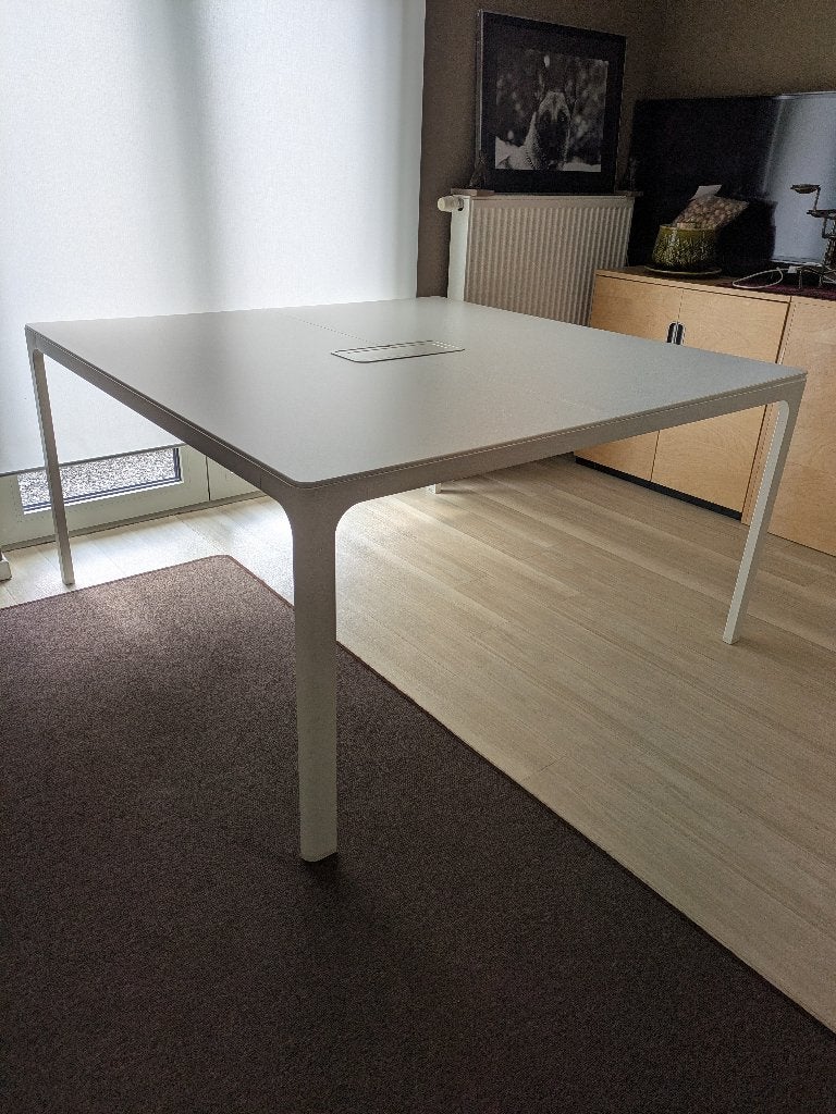 IKEA BEKANT witte vergadertafel 140x140 of groot bureau, Huis en Inrichting, Ophalen, Gebruikt, 140 cm, Metaal