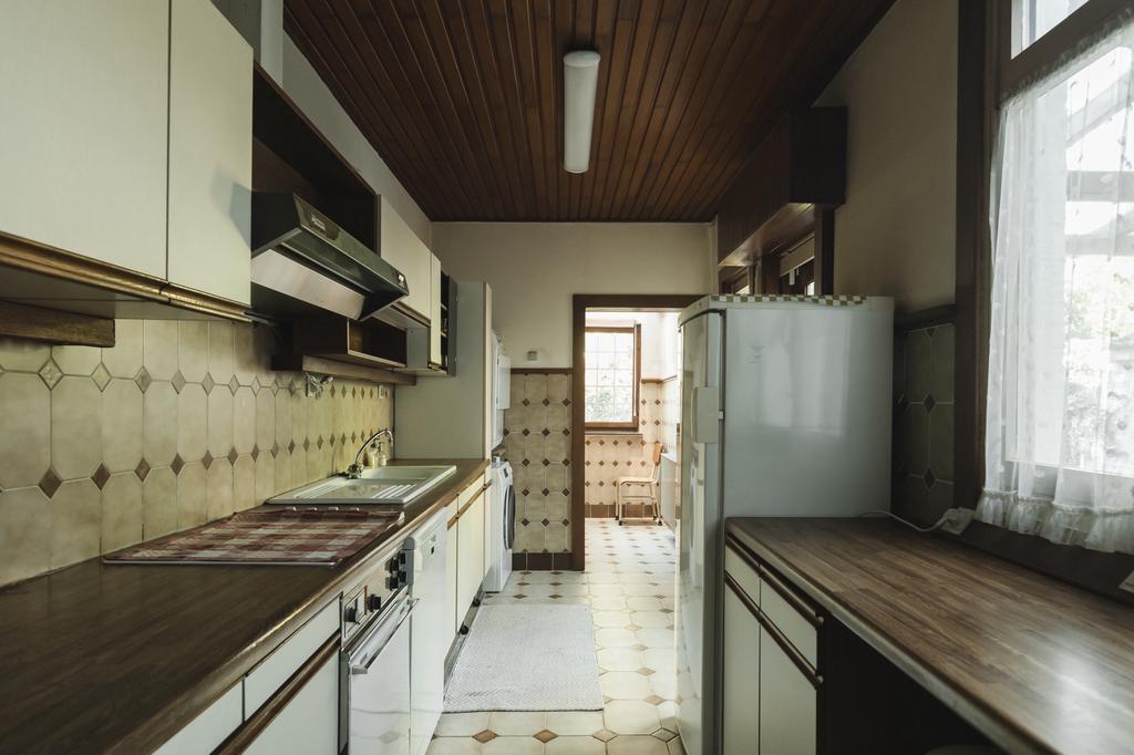 Complete keuken met retro look te Berchem, Enlèvement, Comme neuf, Blanc, Cuisine à mur double