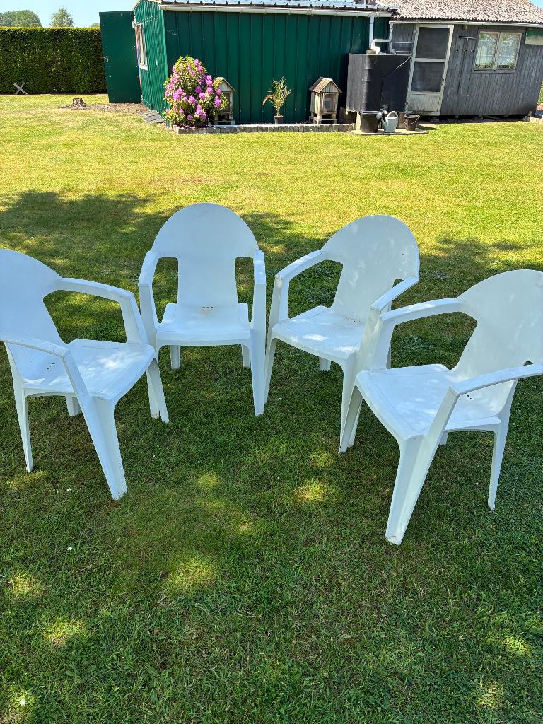Tuinstoelen, Tuin en Terras, Ophalen, Gebruikt, Plastic, Stapelbaar