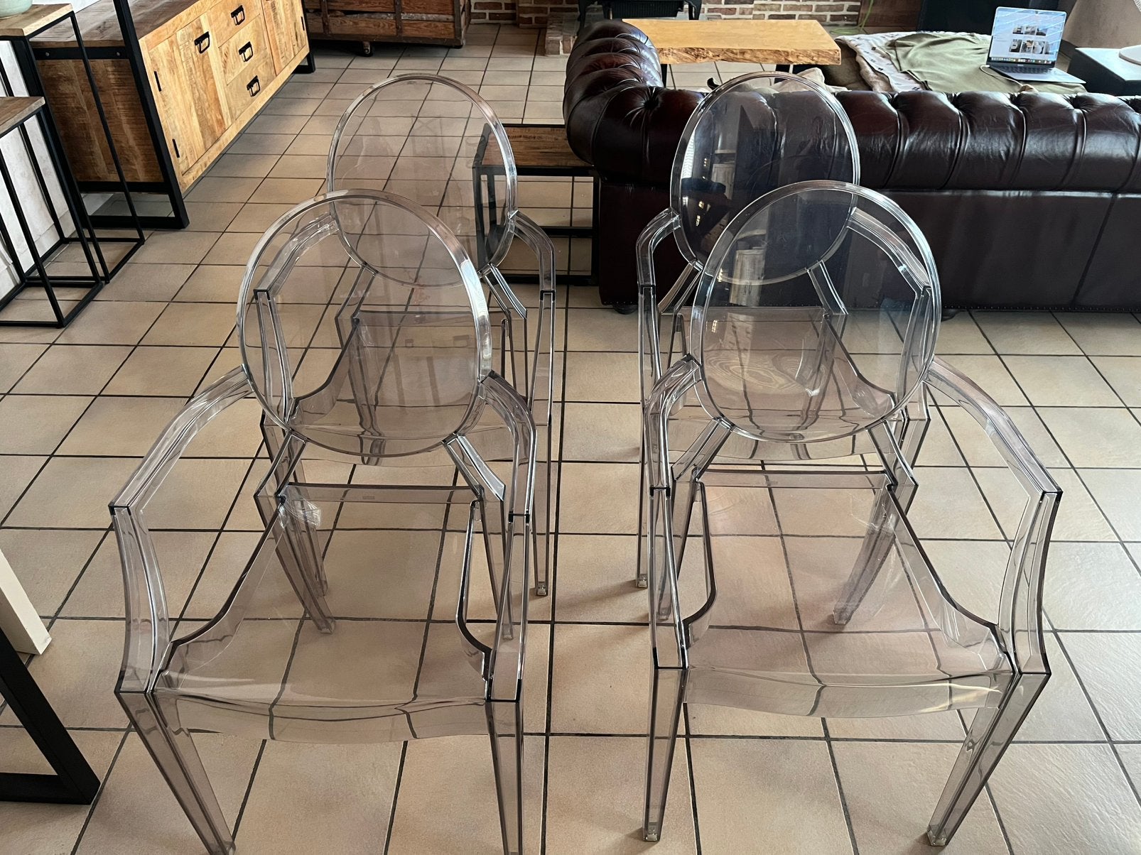 4 Kartell stoelen, Huis en Inrichting, Stoelen, Ophalen, Zo goed als nieuw