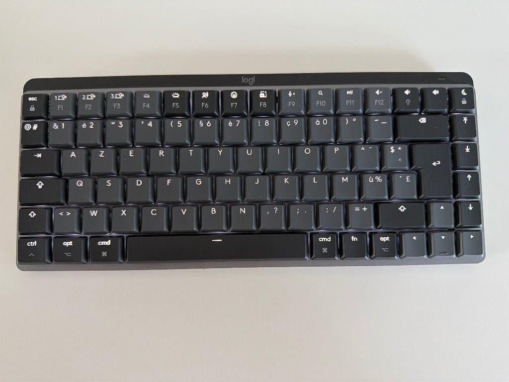 Logitech MX Mechanical mini Mac Azerty, Computers en Software, Toetsenborden, Zo goed als nieuw, Azerty, Draadloos, Hot-swappable