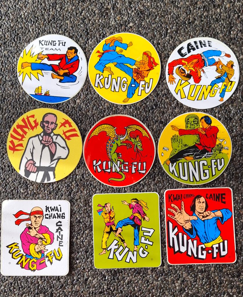 Lot kermis stickers Kung Fu Caine gevechtssport, Verzamelen, Ophalen of Verzenden, Zo goed als nieuw, Sport