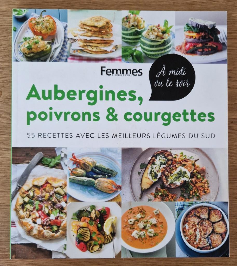 Aubergines, poivrons & courgettes - Boek, Comme neuf