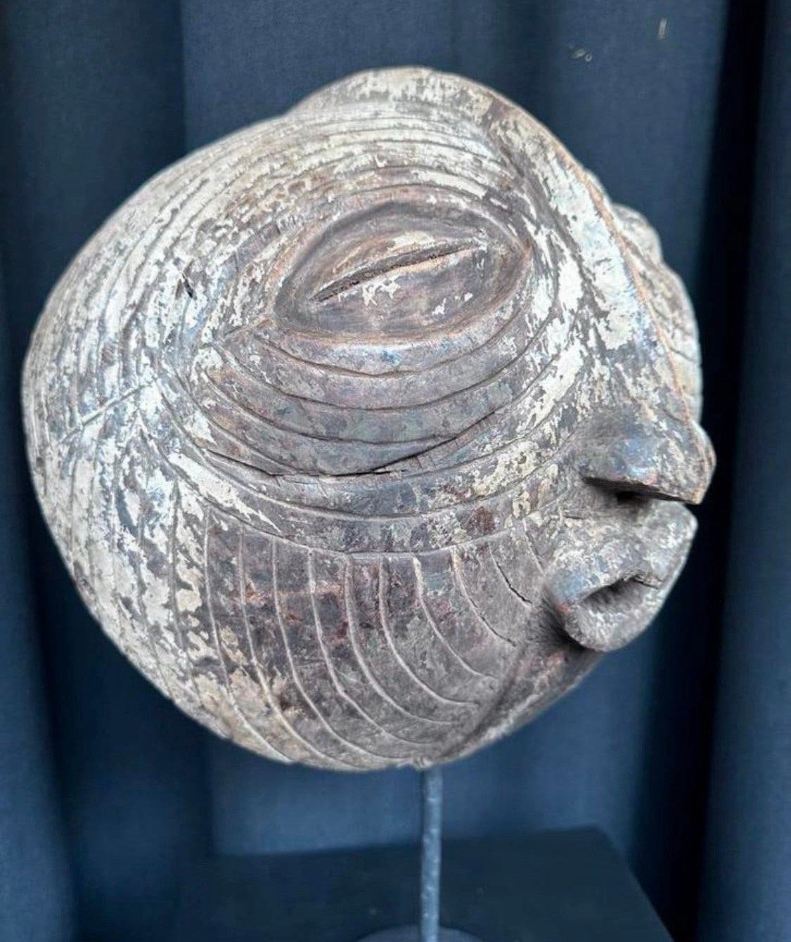 Masque Songye Luba Kifwebe, collection privée, Matadi, 1940, Afrique, Envoi, Sculpture