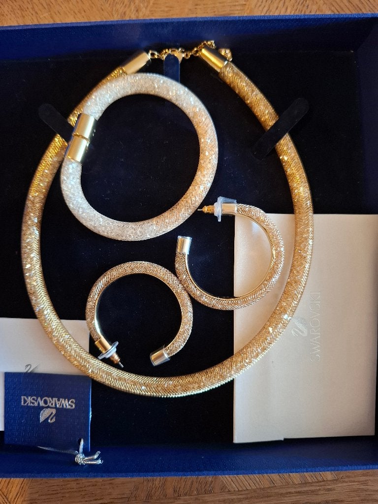swarovski  set goud, Ophalen, Zo goed als nieuw, Goud, Goud