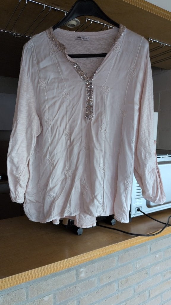 lichtroze bloes - XL - 8€, Kleding | Dames, Grote Maten, Ophalen of Verzenden, Gedragen, Roze, Blouse of Tuniek
