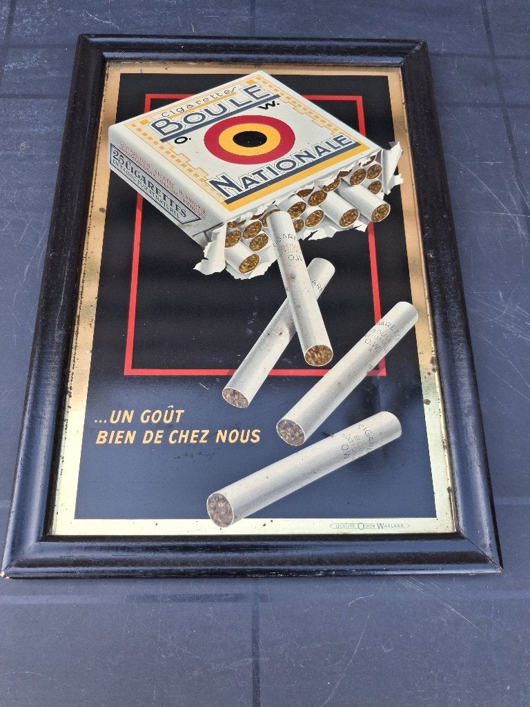 panneau d'affichage en étain ancien BOULE D'OR ODON WARLAND, Enlèvement ou Envoi, Utilisé, Panneau publicitaire