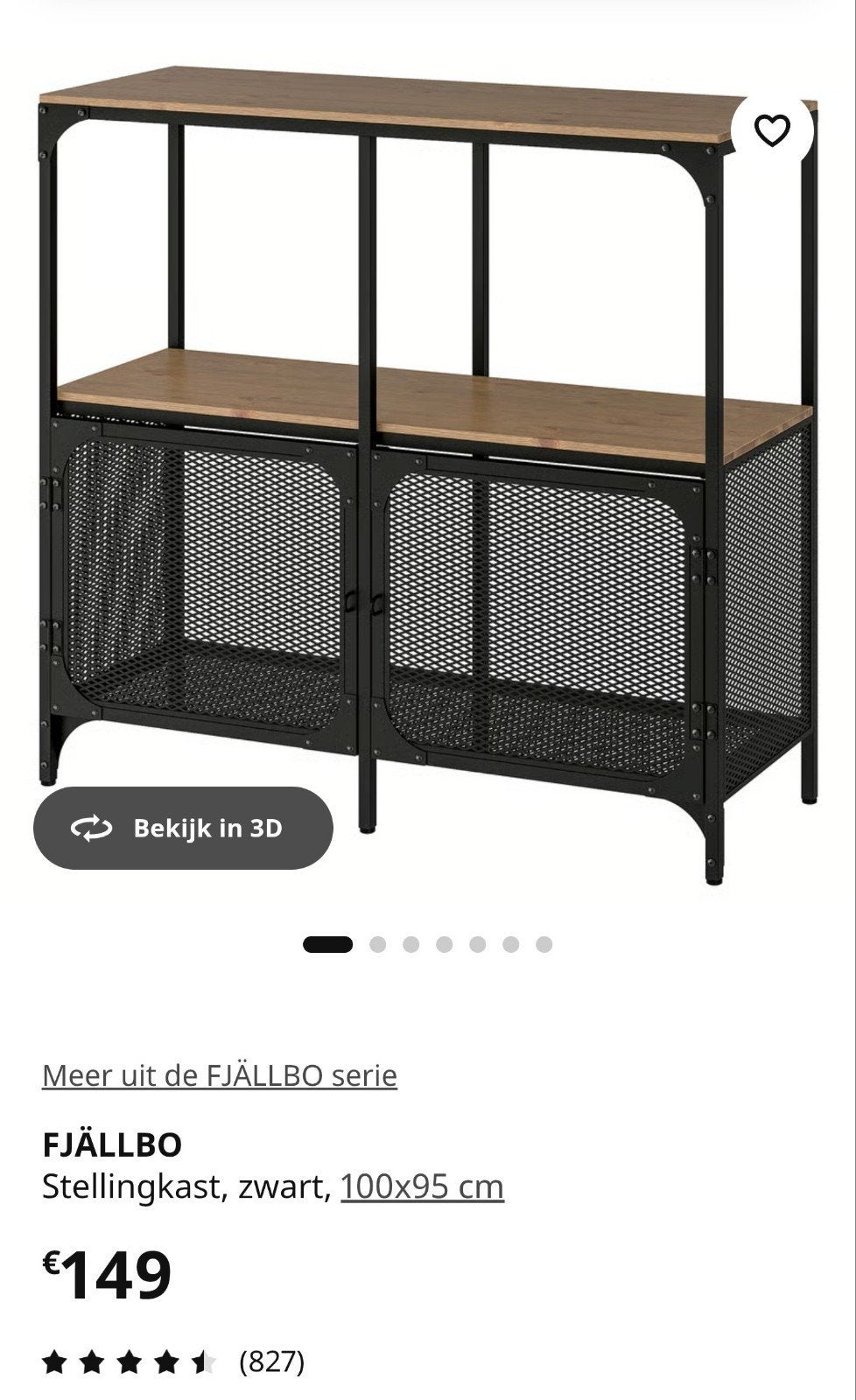 Ikea kast Fjallbo, Ophalen, Nieuw