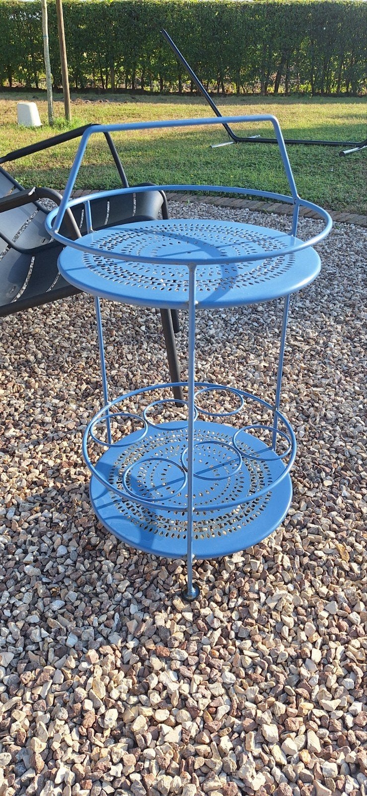 Fermob Montmartre bijzettafel portable bar, Tuin en Terras, Ophalen, Gebruikt, Rond, Metaal
