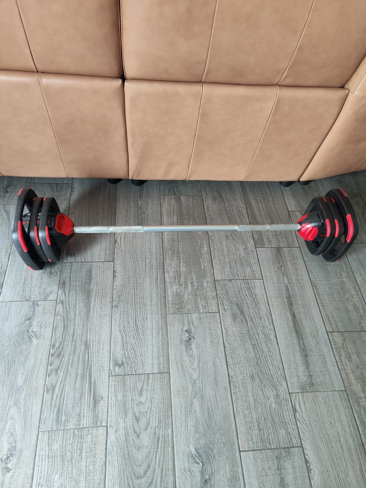 Les Mills bodypump smartbar + 20kg + total gym 1000, Sport en Fitness, Ophalen, Zo goed als nieuw, Benen, Halterset