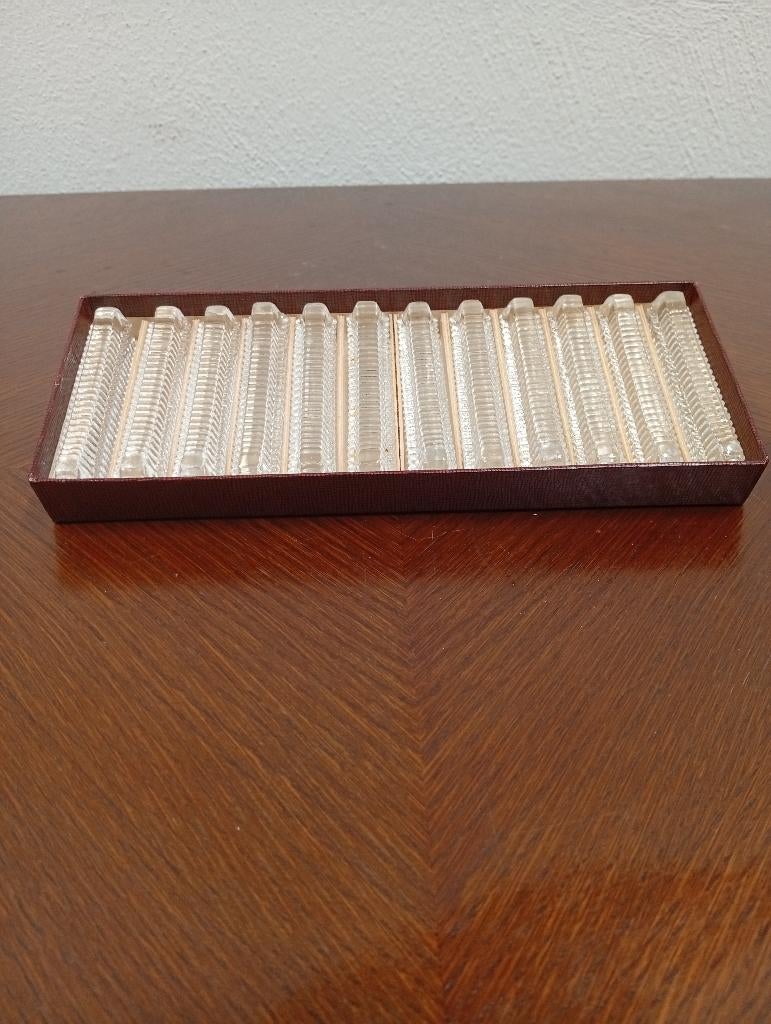 Prachtige Set van 12 Vintage Messenleggers – Originele Doos, Antiquités & Art, Antiquités | Couverts, Enlèvement ou Envoi