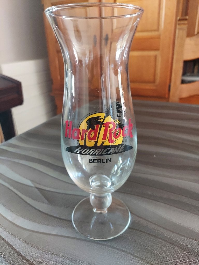 Cocktailglas Hard Rock Cafe Hurricane Berlin., Collections, Verres & Petits Verres, Envoi, Verre à bière
