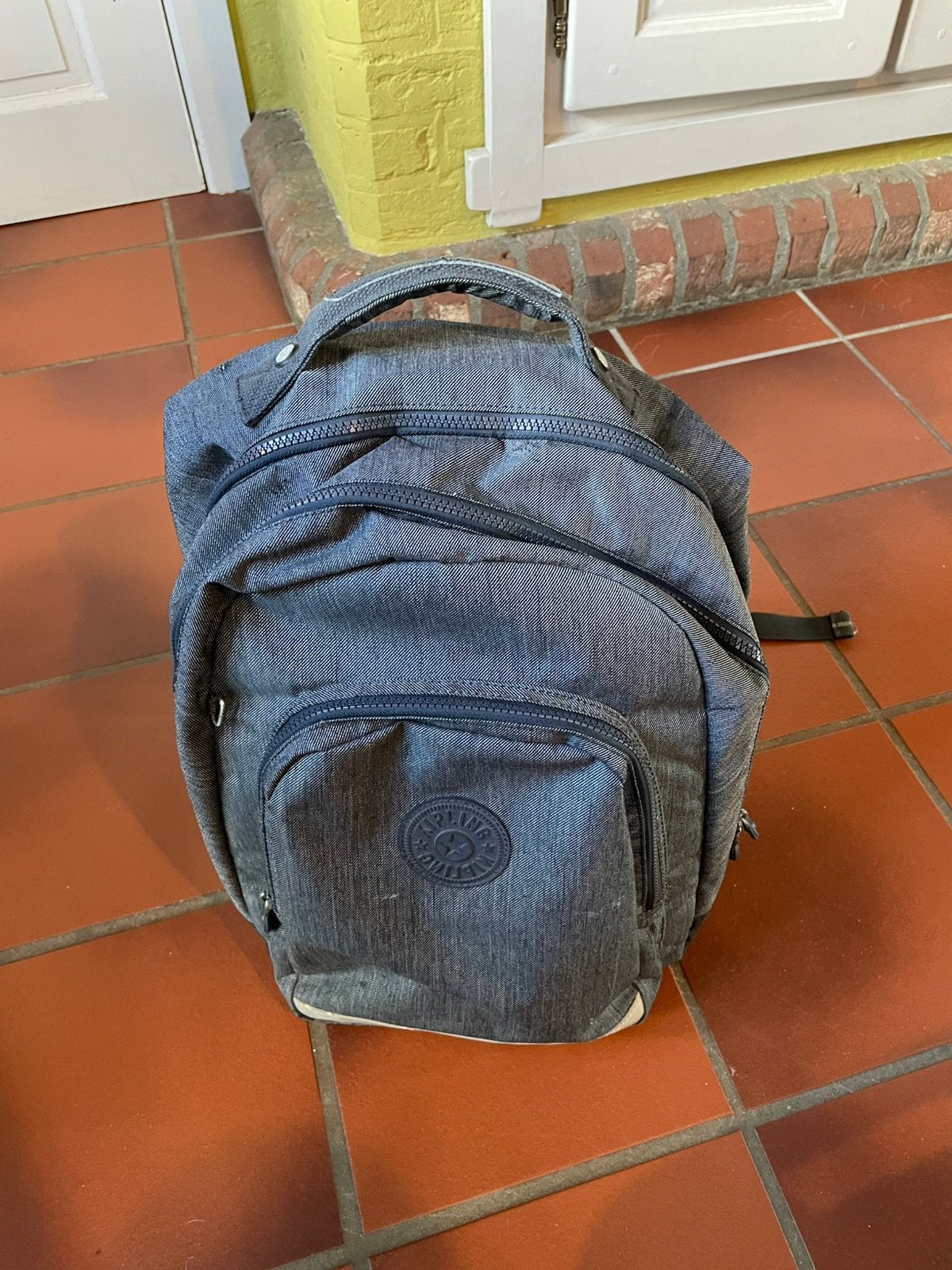 Kipling ruime boekentas. Jeans kleur, Ophalen of Verzenden, Zo goed als nieuw, Kipling