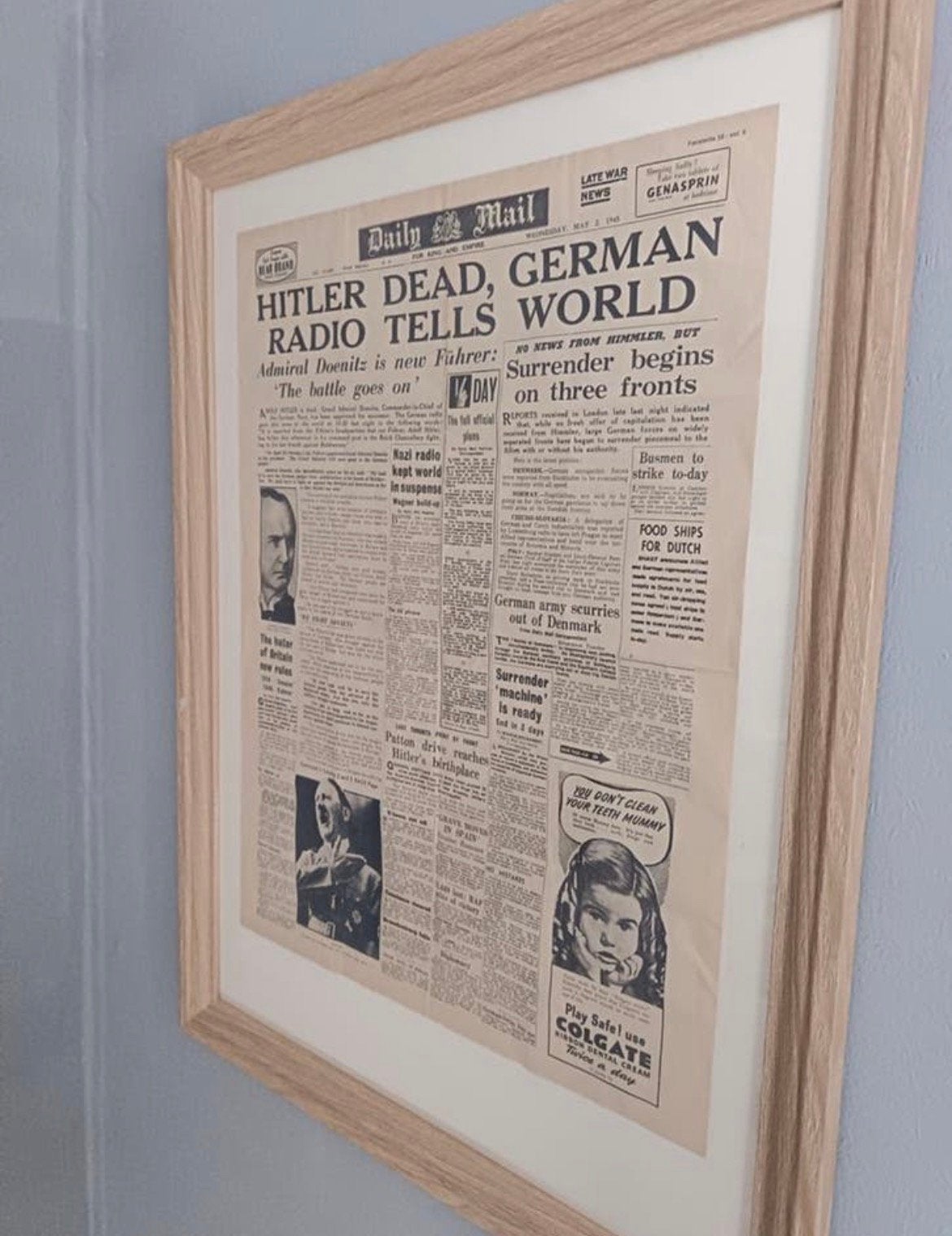 vintage ww2 krant, Enlèvement