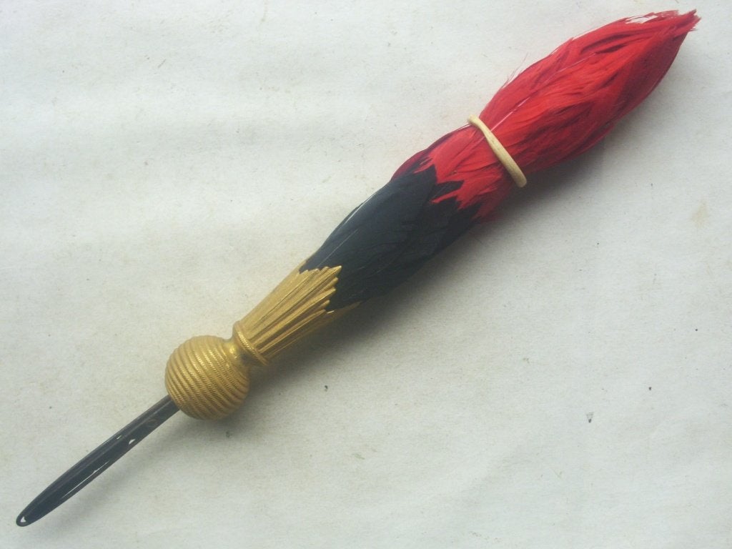 Plumet complet tulipe & anneau talpack officier d'artillerie, Envoi, Armée de terre, Emblème ou Badge