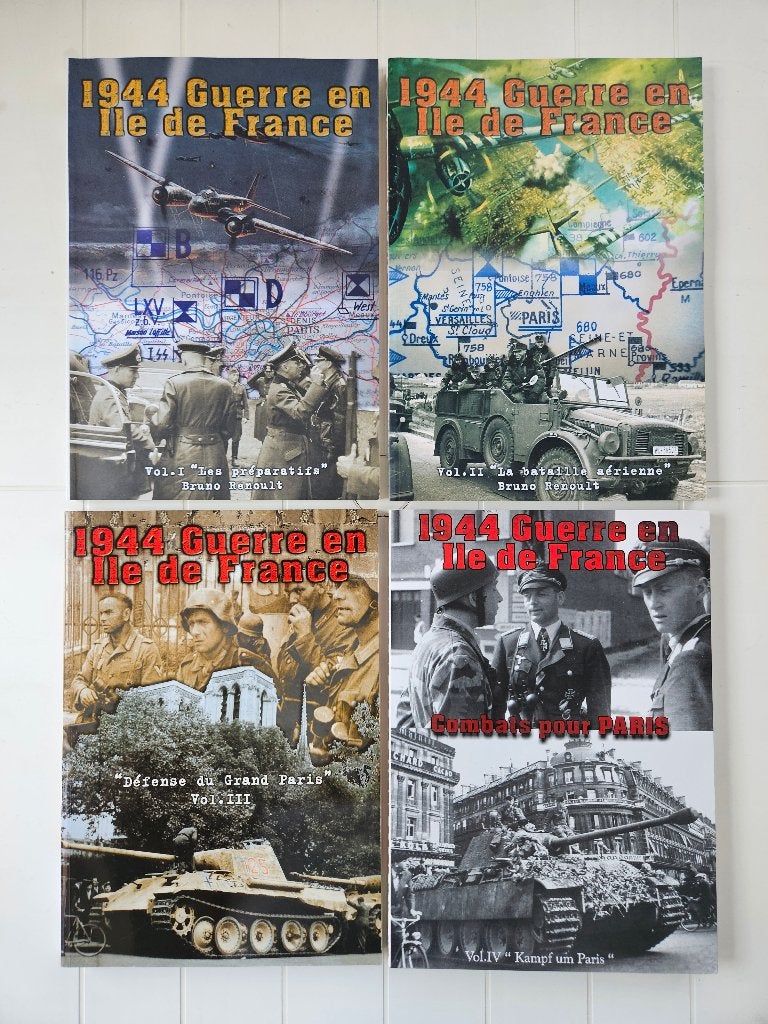 1944 Guerre en Ile de France : Volume 1,2,3,4, Enlèvement ou Envoi, Comme neuf, Deuxième Guerre mondiale, Bruno Renoult