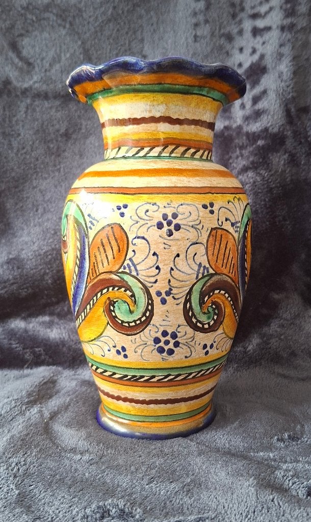 Handbeschilderde Italiaanse majolica vaas – Vietri sul Mare, Ophalen of Verzenden