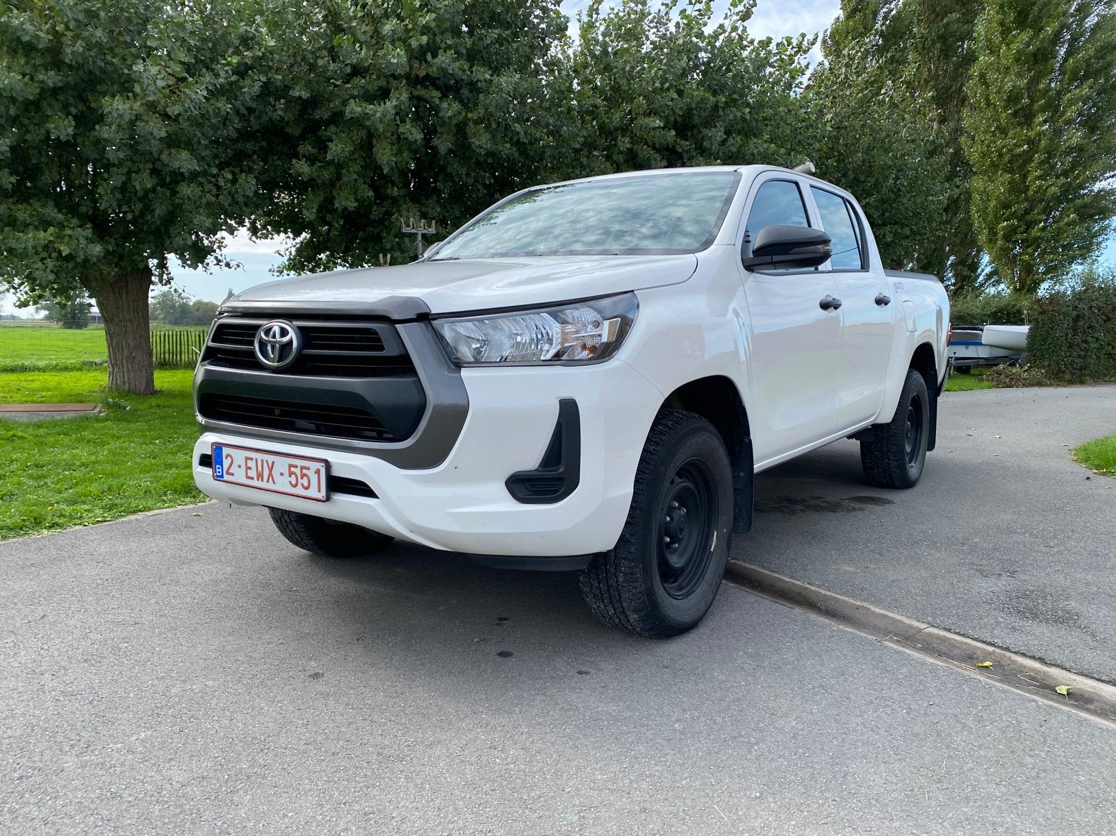 Toyota Hilux dubbele cabine lichte vracht, Auto's, Dealer onderhouden, Stof, Wit, Bedrijf