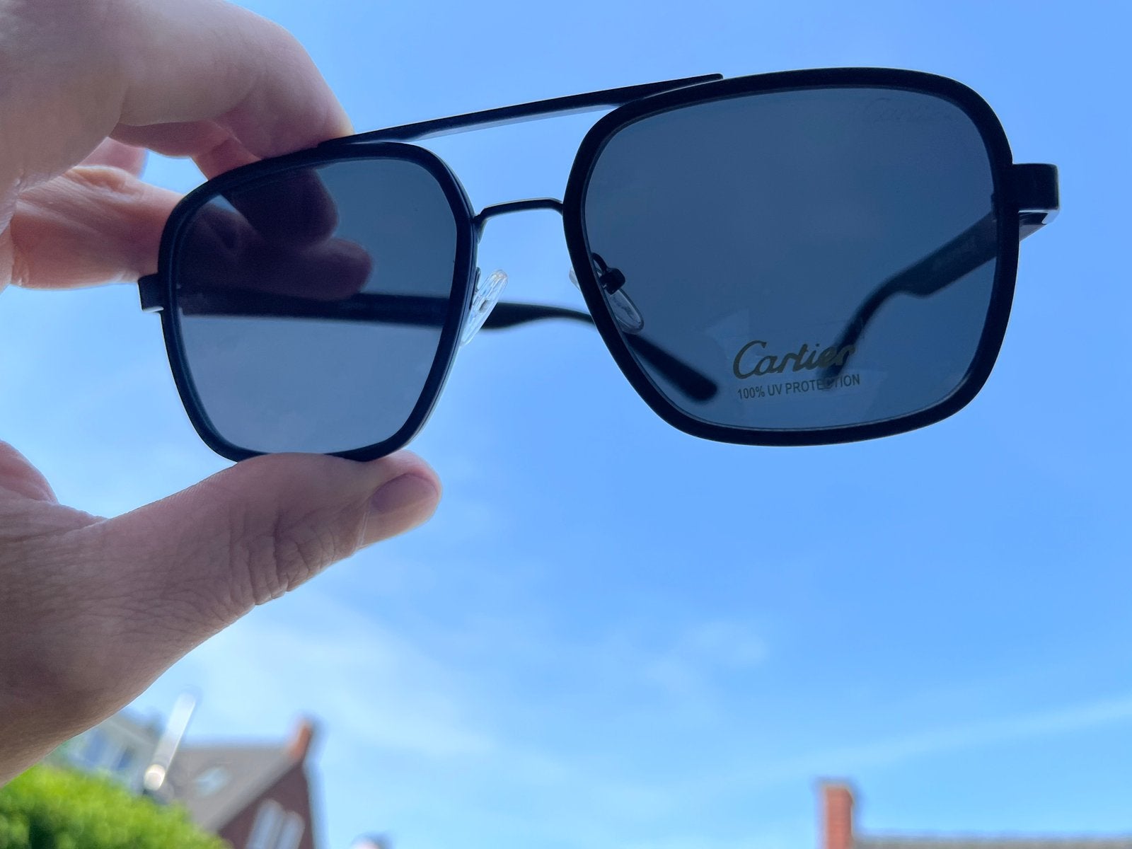 Nieuwe Cartier zonnebril unisex., Zonnebril, Zwart, Nieuw, Ophalen