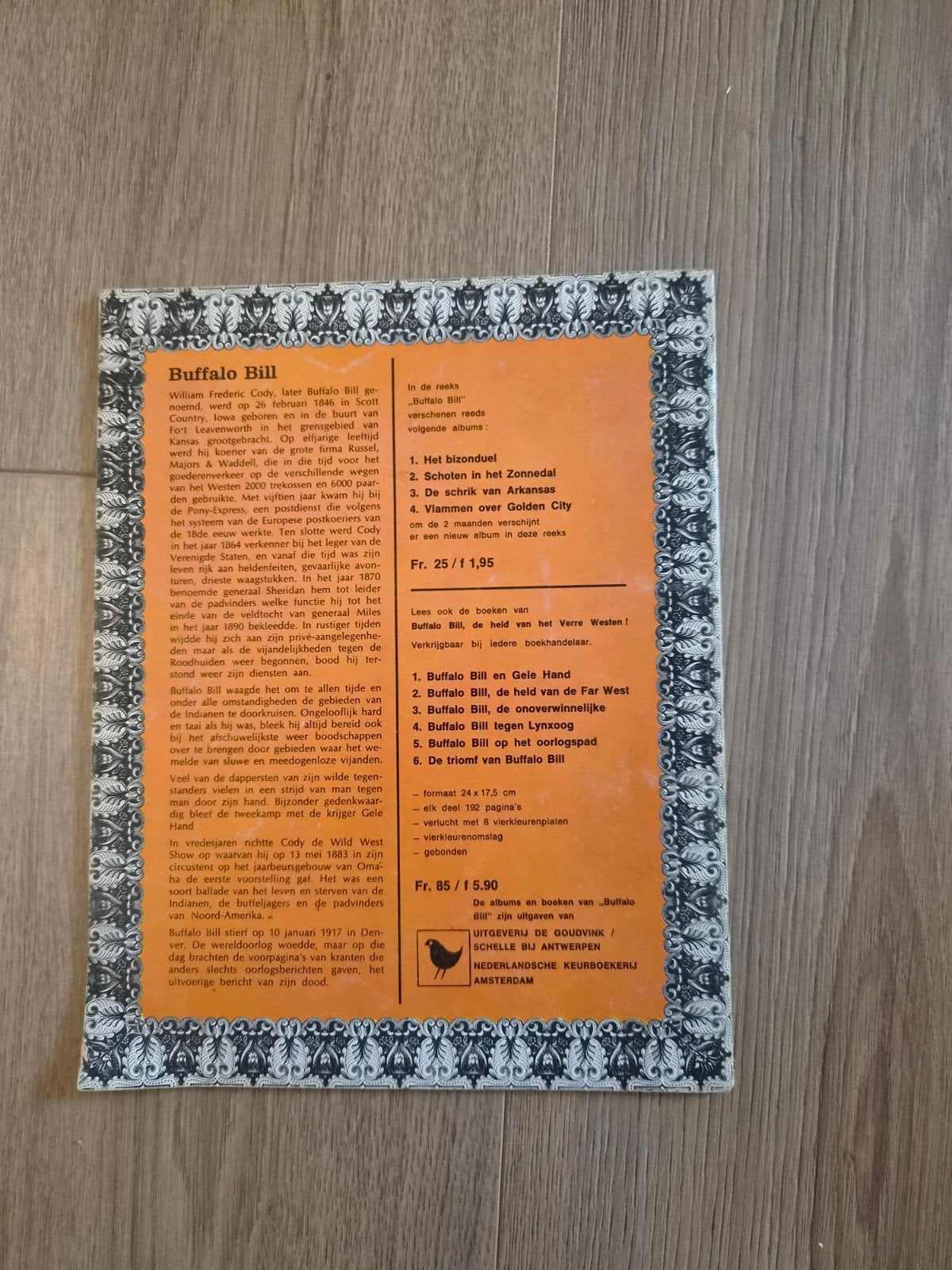 Buffalo Bill, Boeken, Ophalen