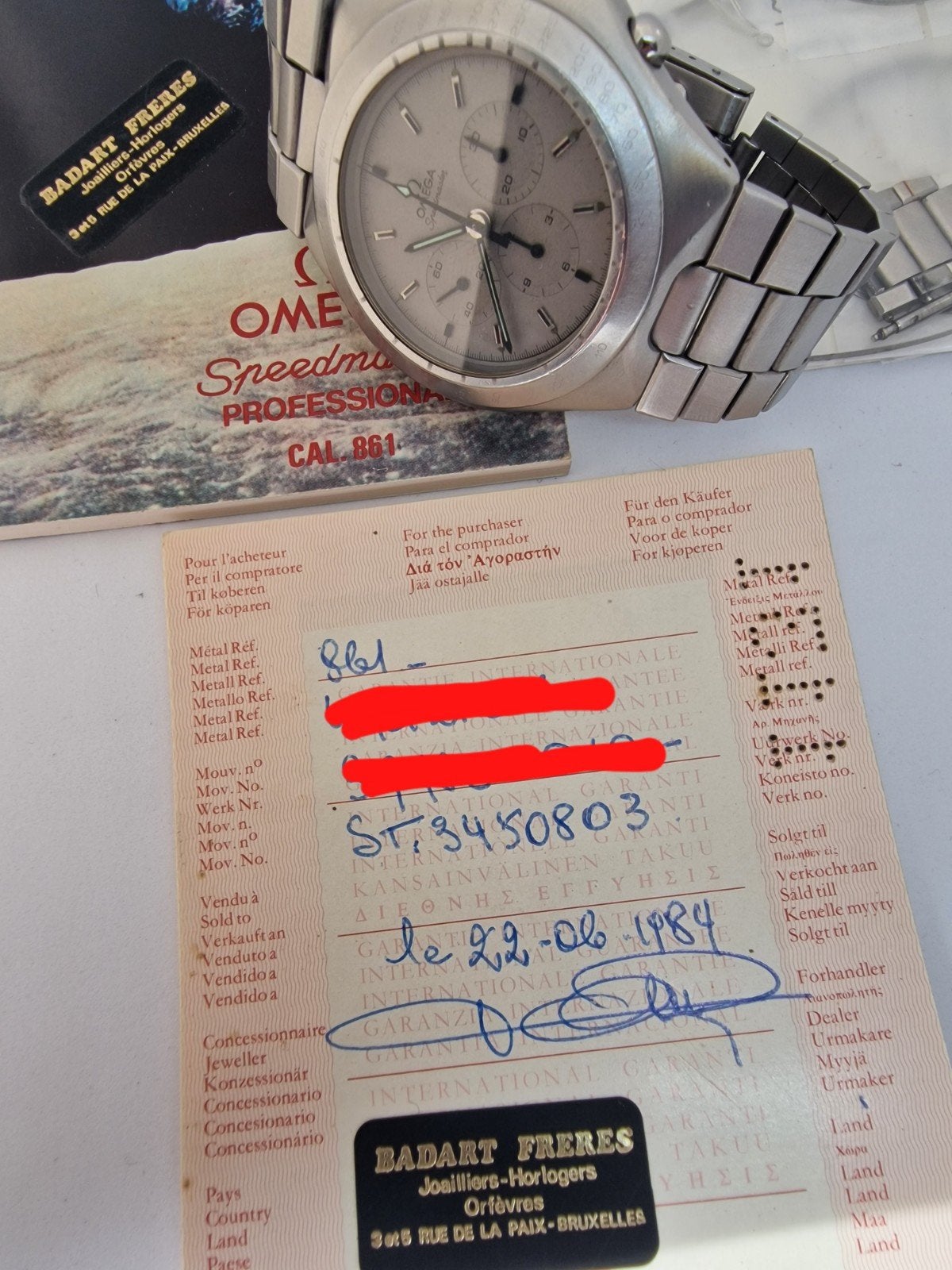 Omega Speedmaster Teutonic volledige set, Handtassen en Accessoires, Sporthorloges, Ophalen