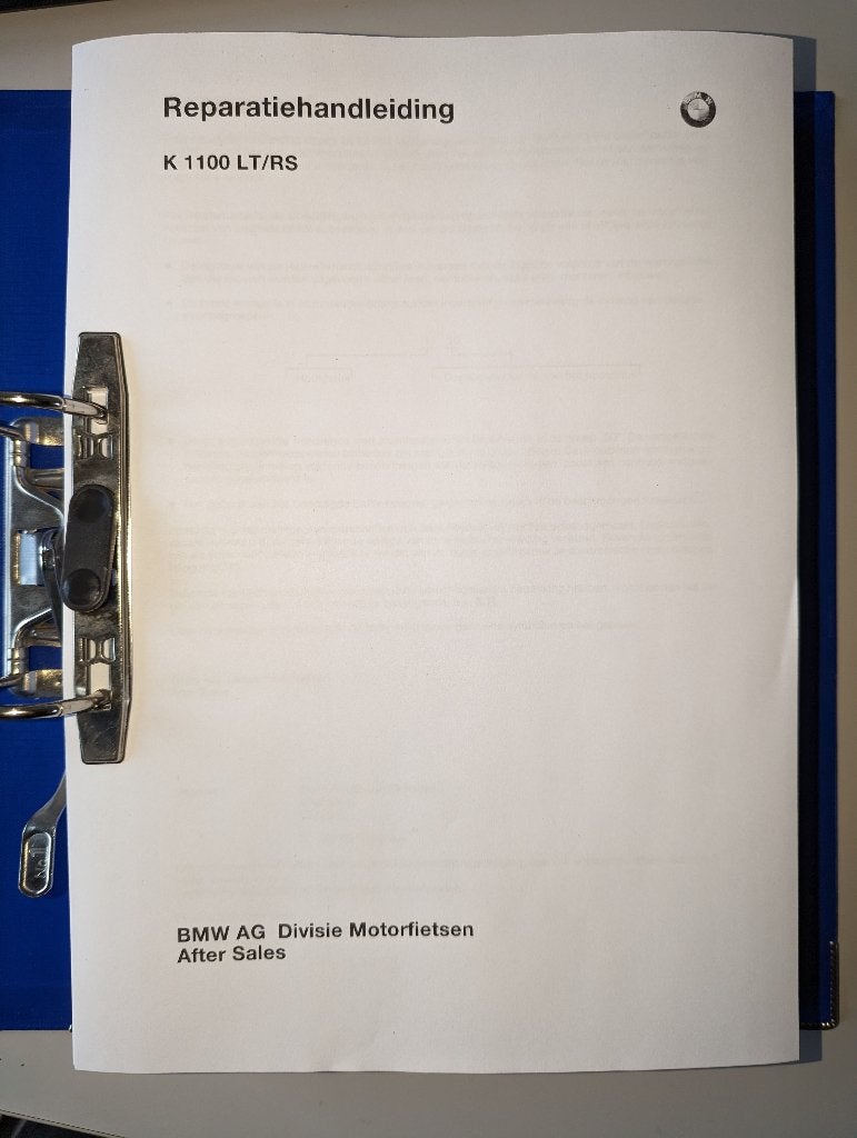 BMW werkplaatsboek K1100RS en K1100LT, Motoren, Ophalen of Verzenden, BMW