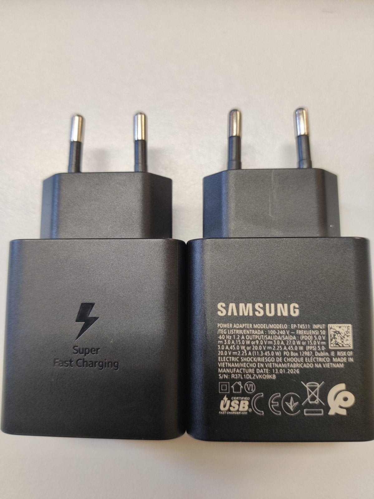 Samsung 45w usb-c snelladers, Telecommunicatie, Mobiele telefoons | Telefoon-opladers, USB-C, Ophalen, Samsung, Samsung