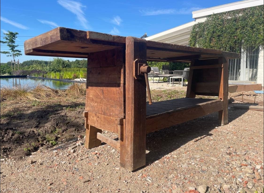 grand établi en bois de 2,5 mètres, Enlèvement, Utilisé
