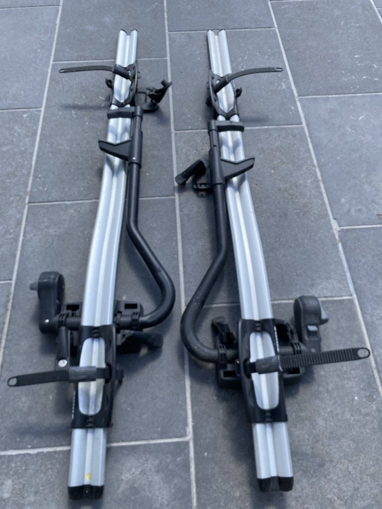 Thule ProRide fietsdakdragers (2 stuks) – uitstekende staat, Auto diversen, Fietsendragers, Zo goed als nieuw, Dakdrager, 2 fietsen