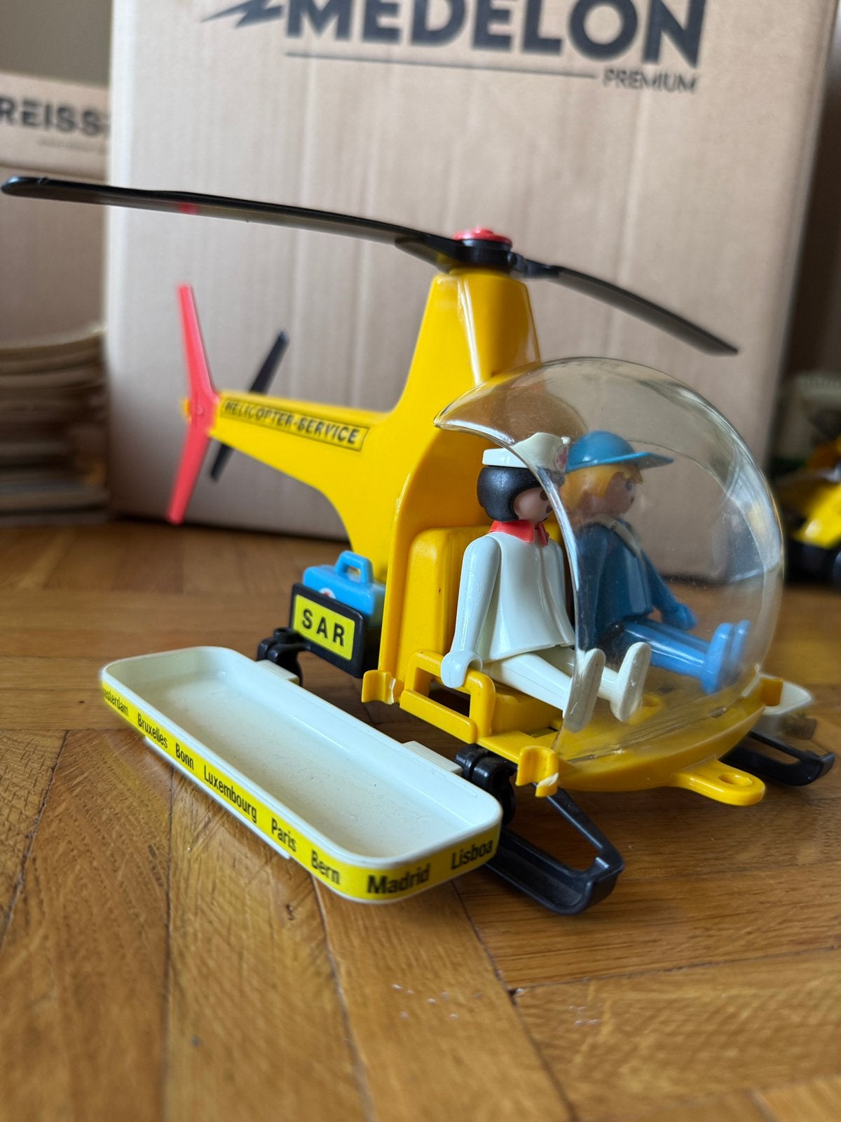 Hélicoptère Playmobil Vintage, Enlèvement ou Envoi, Kit complet, Utilisé, Véhicule