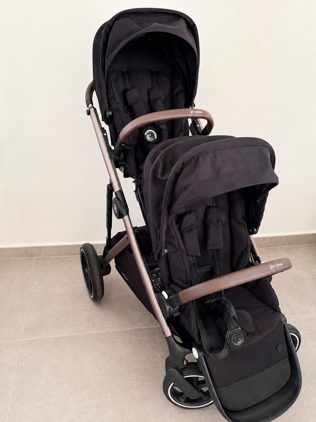 Cybex Gazelle S duo kinderwagen + 2 zitjes + originele mand, Enfants & Bébés, Enlèvement, Poussette