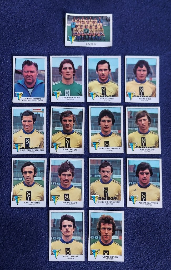 15 versch. Panini stickers voetbal ' FB 1978 - Beveren ', Ophalen of Verzenden, Nieuw, Meerdere stickers