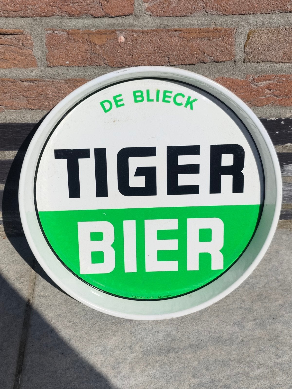 Zeldzaam blikken bierdienblad Tiger Bier Brouwerij De Blieck, Verzamelen, Ophalen of Verzenden