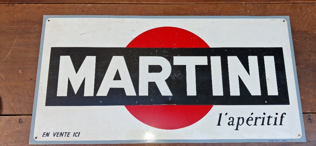 Panneau d'affichage en métal MARTINI, Collections, Enlèvement ou Envoi, Comme neuf, Panneau publicitaire