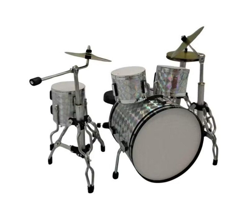 Baby mini  drumstel zilver 10 cm hoog - schaal ca. 1:10, Ophalen of Verzenden, Nieuw