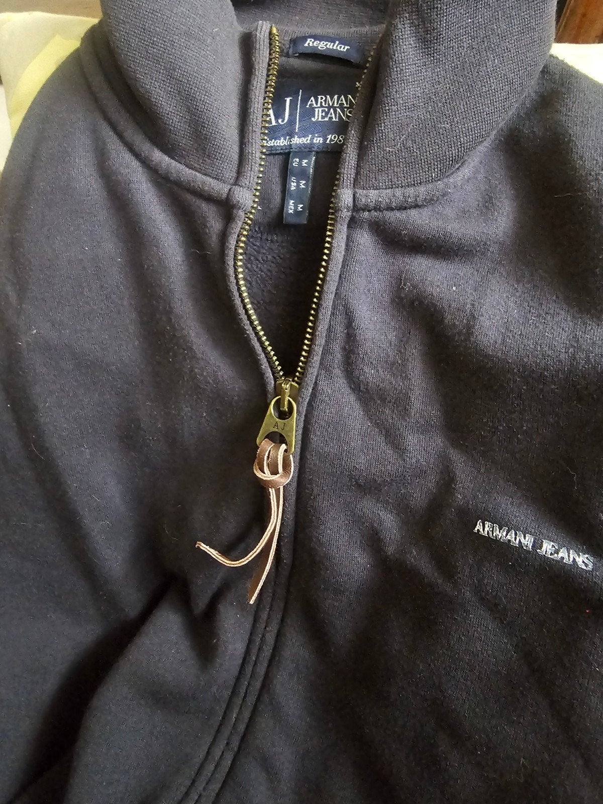 AJ ARMANI comfortabele  trui met rits - M, Verzenden, Maat 48/50 (M), Zwart, Armani Jeans