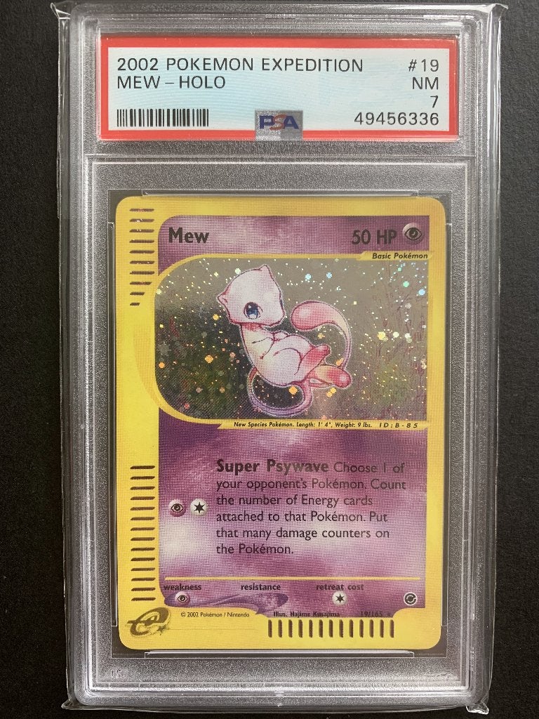Mew (EX 19) - PSA 7, Ophalen of Verzenden, Zo goed als nieuw, Losse kaart, Foil