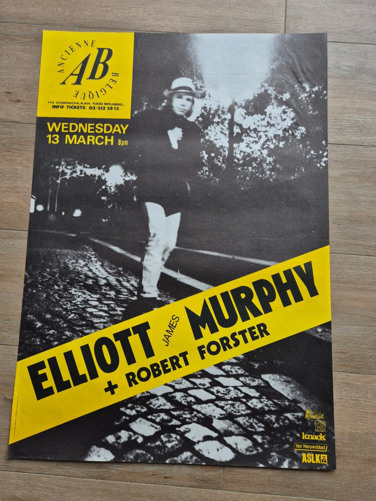 Affiche du concert d'Elliott Murphy, Enlèvement ou Envoi, Comme neuf, Musique