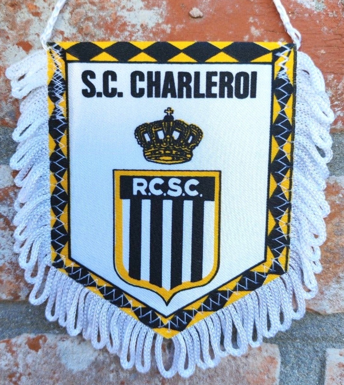 1990s SC charleroi vaandel vaantje wimpel