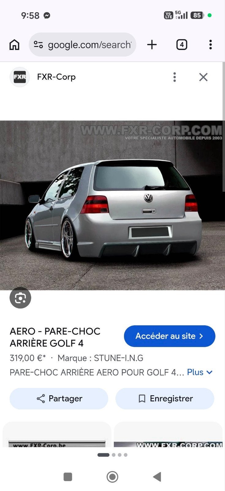 pare-choc arrière VW  golf 4 FXR aero neuf, Neuf, Arrière, Volkswagen, Enlèvement ou Envoi