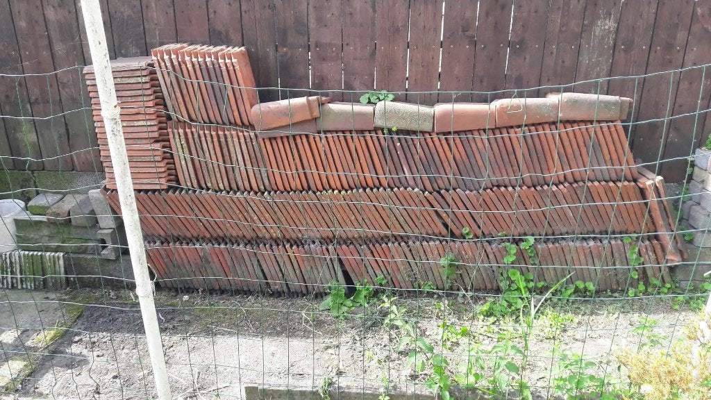 tuile, Doe-het-zelf en Bouw, Dakpannen en Dakbedekking, Ophalen, Gebruikt, Rood, Dakpannen