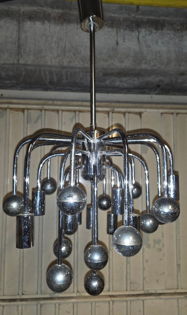 Lustres vintage, Enlèvement ou Envoi, Utilisé, Métal, E14 (petit)
