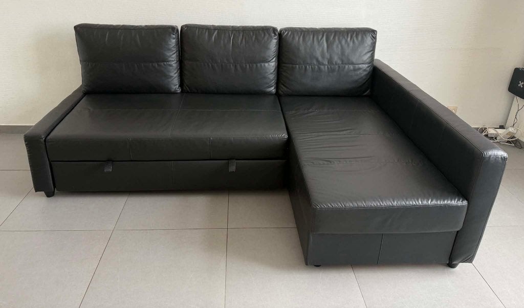 IKEA Friheten hoekzetel – ombouwbaar links/rechts, Ophalen of Verzenden, Zo goed als nieuw, Zwart
