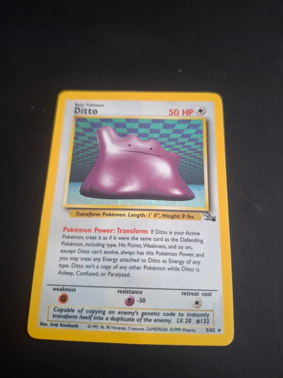 Pokémon TCG Ditto Holo Fossil Set 3/62 WOTC, Hobby en Vrije tijd, Verzamelkaartspellen | Pokémon, Ophalen of Verzenden
