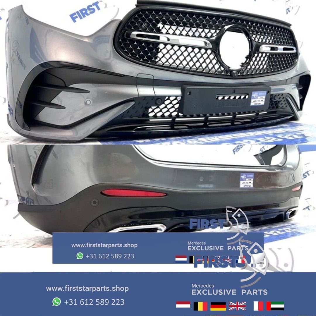 W254 GLC AMG VOORBUMPER + ACHTERBUMPER GRIJS COMPLEET PAKKET, Gebruikt, -, Ophalen of Verzenden, Bumper