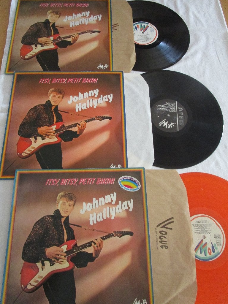 Lot LP Johnny Hallyday "Itsy,bitsy, petit bikini" MD9033, CD & DVD, Enlèvement ou Envoi, Rock 'n' roll, Compilation, Comme neuf