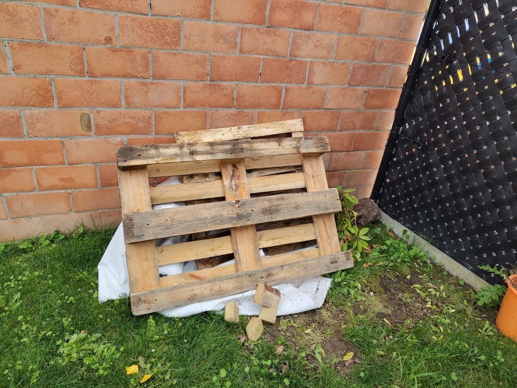 2 houten paletten, Tuin en Terras, Ophalen